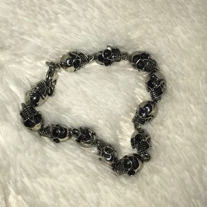 Stainless Steel Skull Chain Bracelet